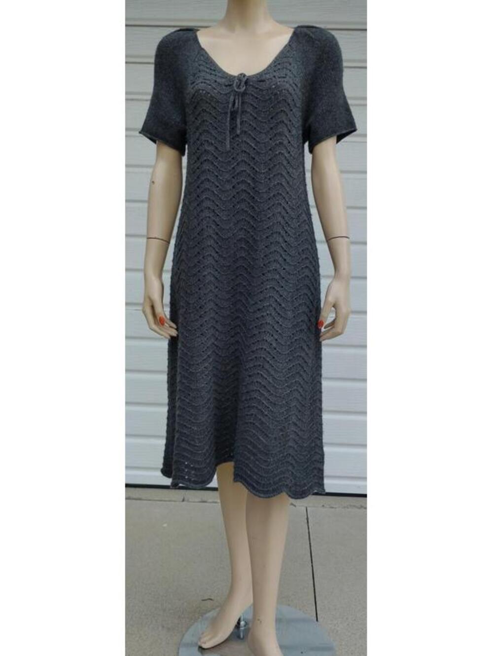 Gerard Darel Soft 100% Cashmere Short-Sleeve Sweater Dress sz 4